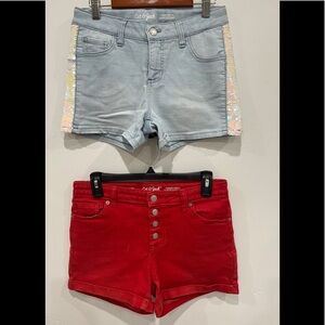 CAT & JACK GIRLS SHORTS L 10/12 & XL 14/16 2 PAIRS